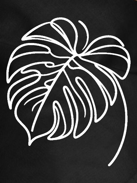 Monstera Leaf White