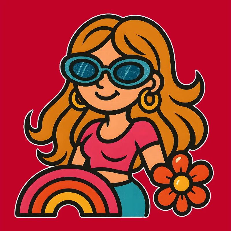Fille d’été rétro - Look Flower Power