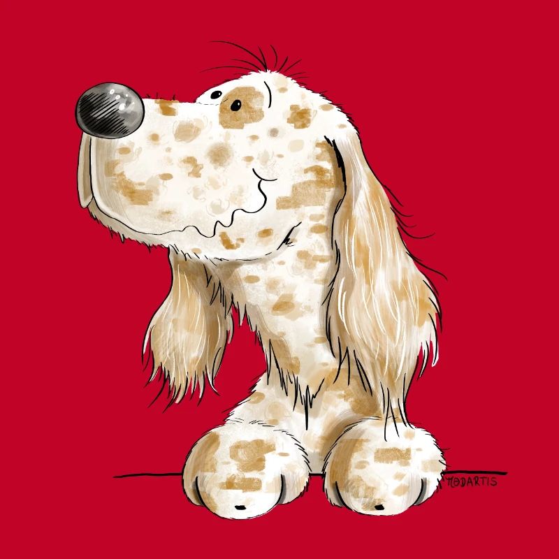 Englischer Setter Kopf I Hunde Comic Geschenk
