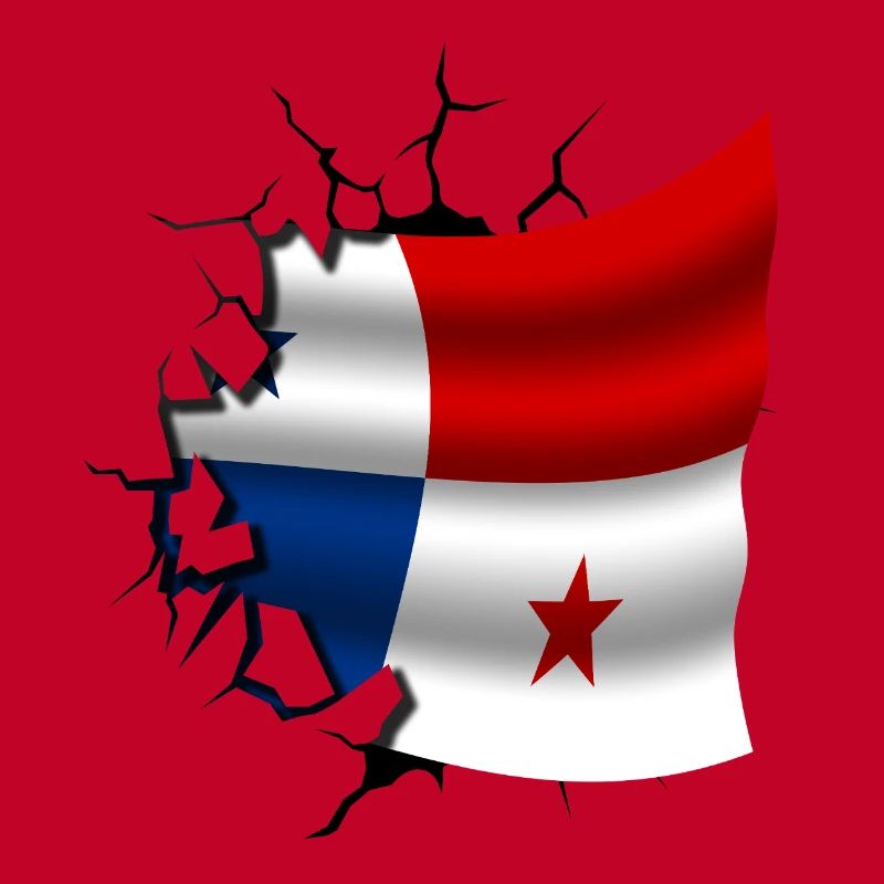 Drapeau du Panama - Panama - Drapeau Broken Design