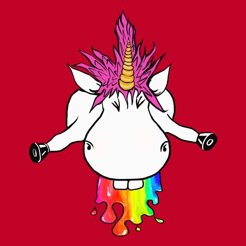 Regenbogen Einhorn Farbklecks Regenbogenkotze