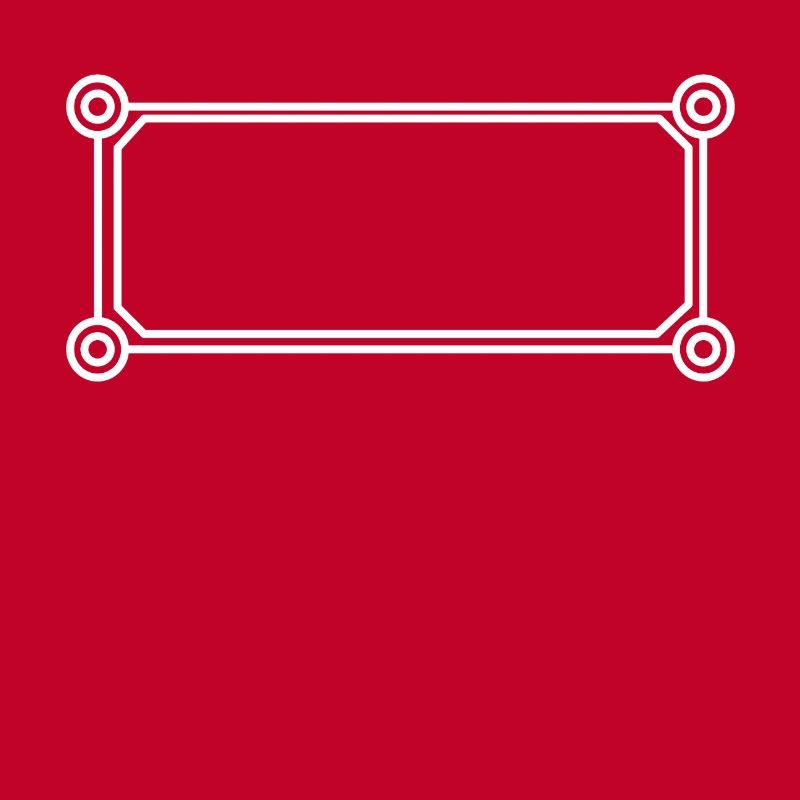 Rectangle with circles frame in white