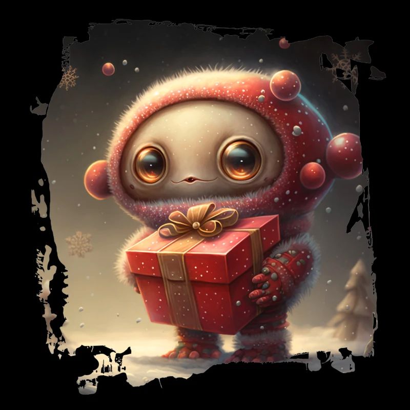 Cuddly space hero with gift