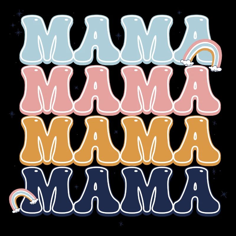 Pastel Mama Rainbow Letters