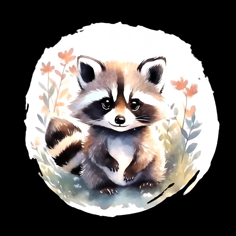Aquarelle de raton laveur