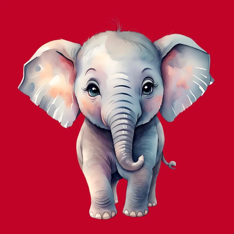 Éléphant pastel dans le style aquarelle