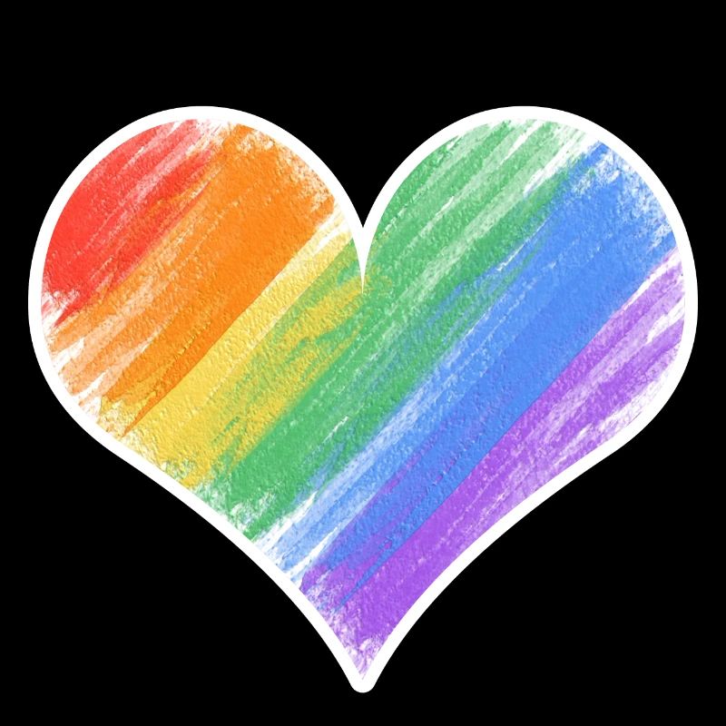 Regenbogenherz Farbstrich