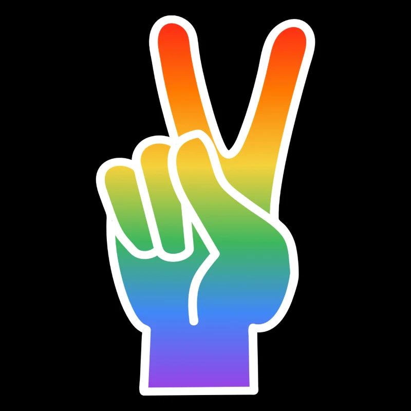 Regenbogen Peace Handzeichen