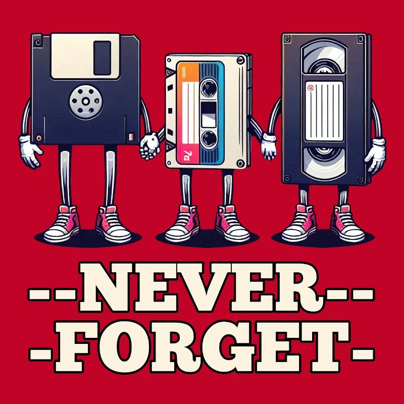 Floppy Disk, Cassette, VHS - Never Forget
