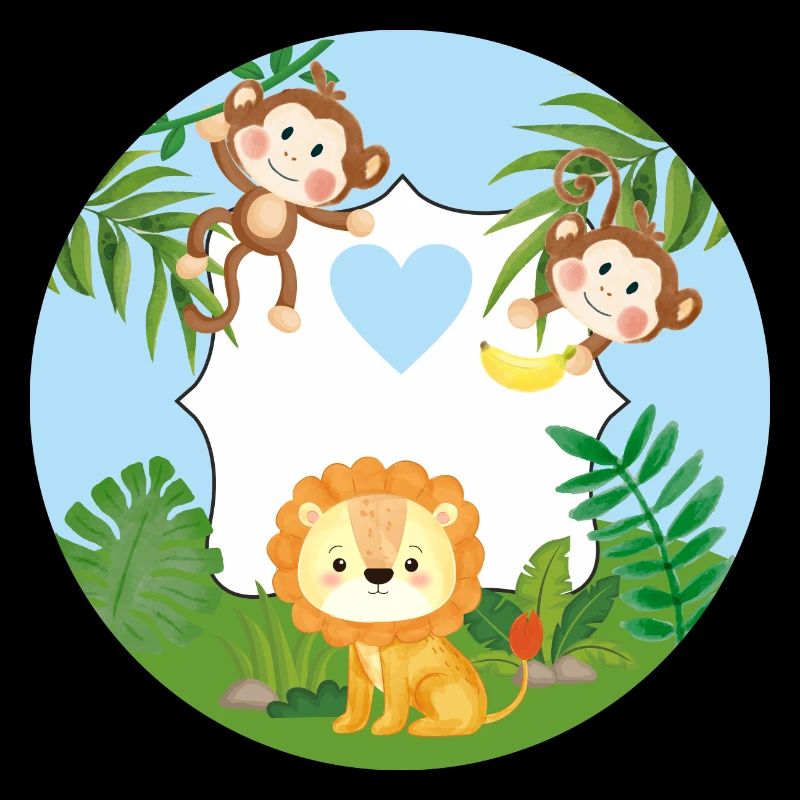 Freundschaft - Kleine Äffchen & Löwe 
