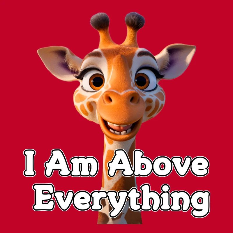 Girafe avec message de motivation