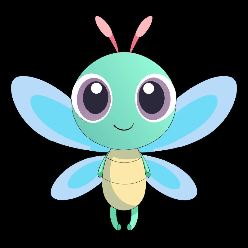 Bébé libellule colorée