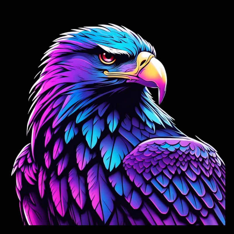 Glowing Eagle with Gradient
