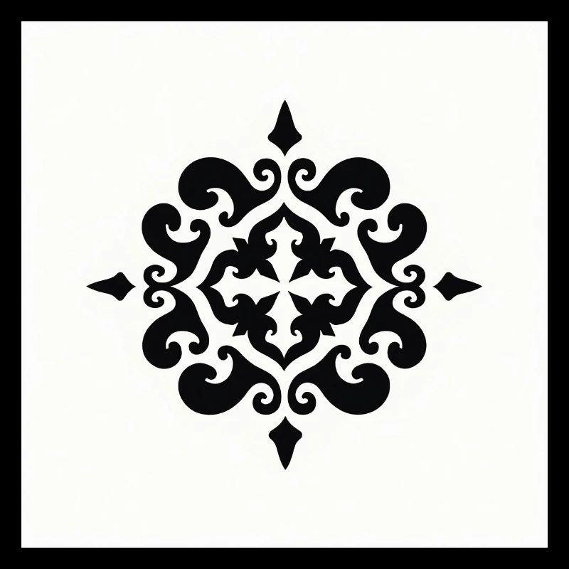 Elegant Black Ornamental Pattern