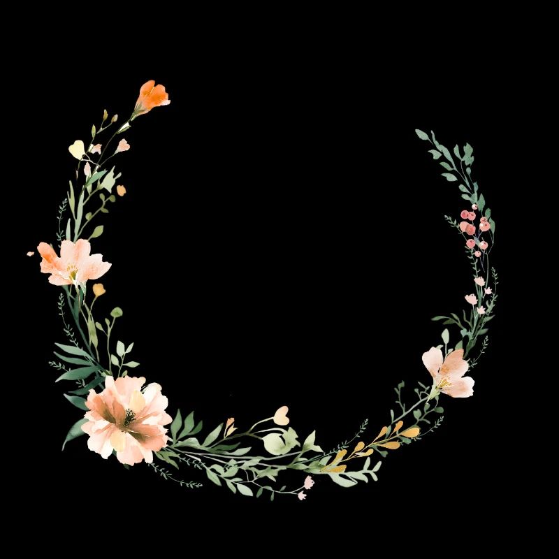 Boho Wildflower Wreath Personalizable