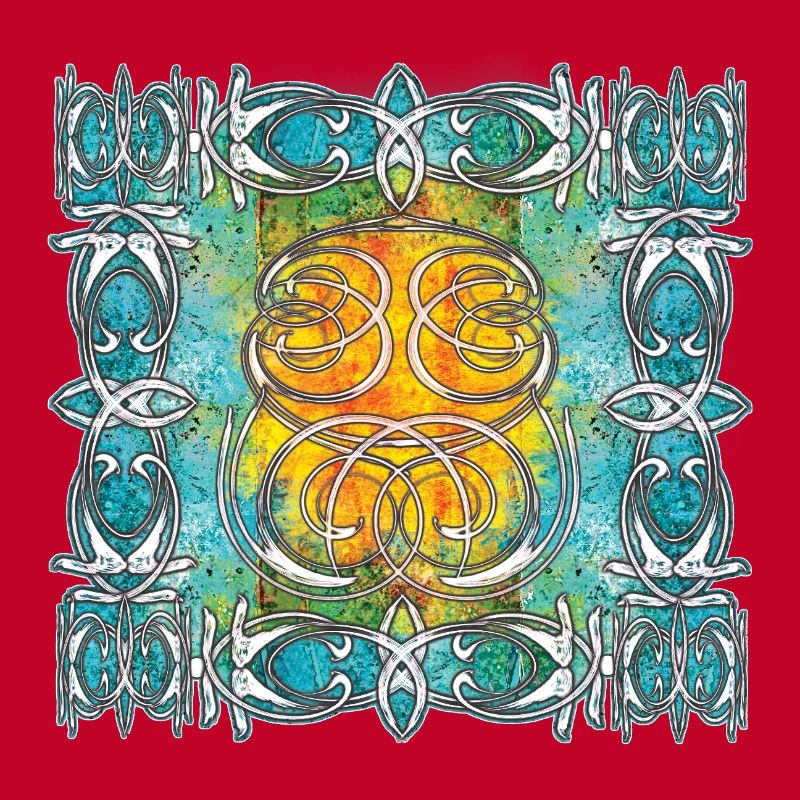 Celtic pattern with sun motifs