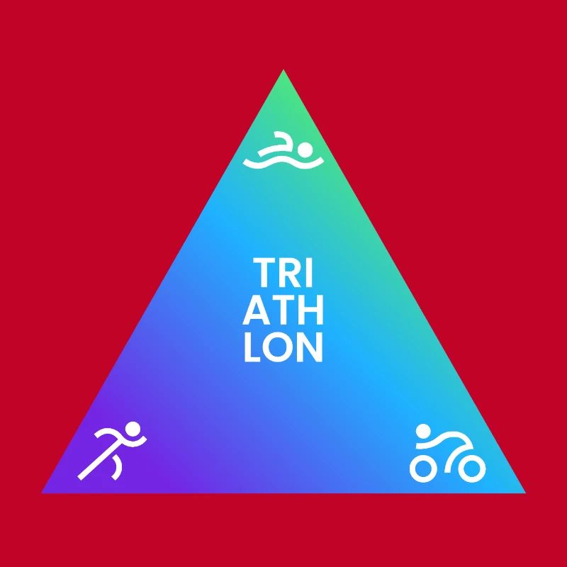 Triathlon Triangle Gradient Logo
