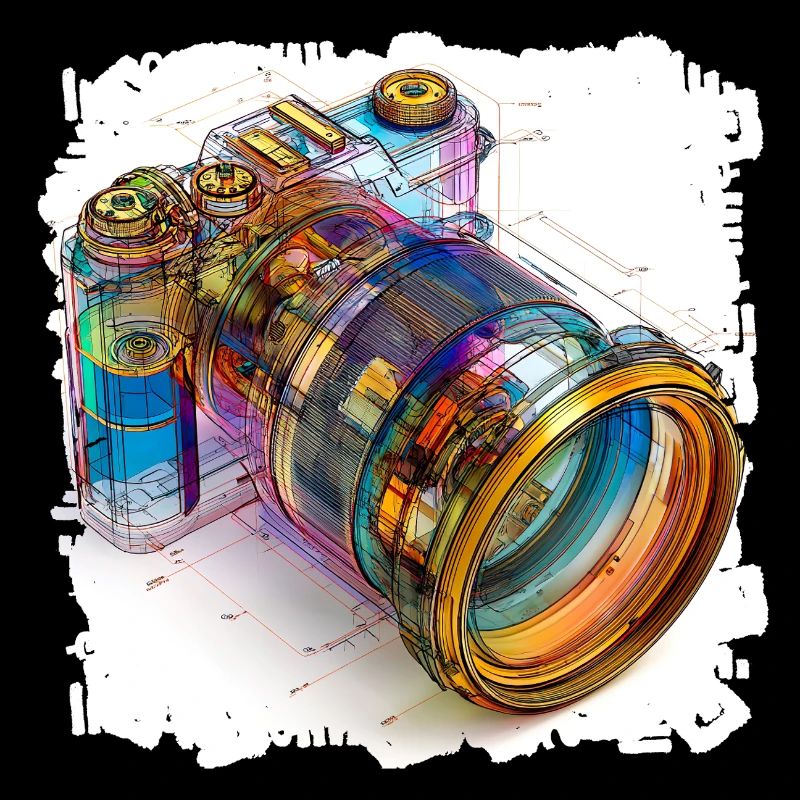 Digitalkamera als CAD-Design Blaupause