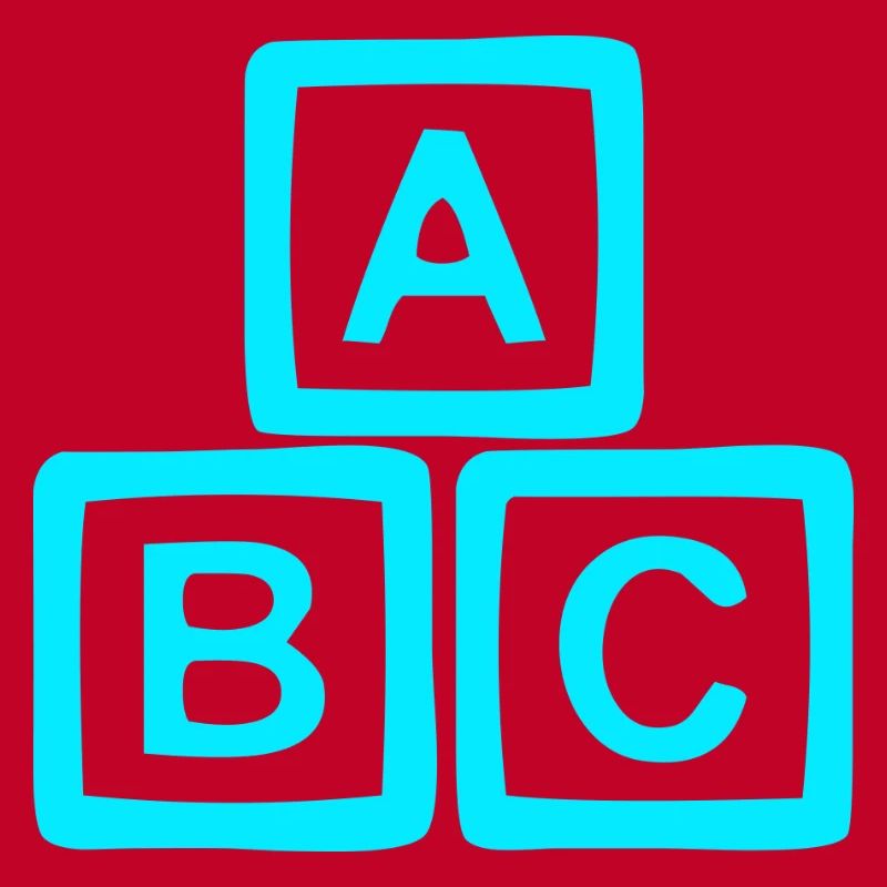 Neon ABC Block Pattern
