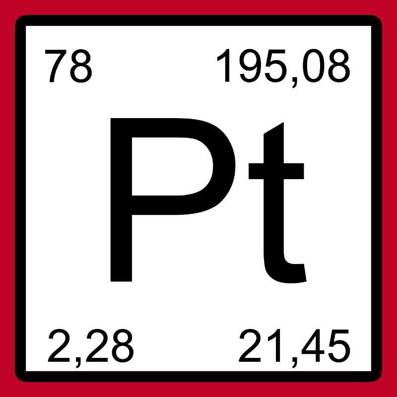 Platinum Pt Element Typog