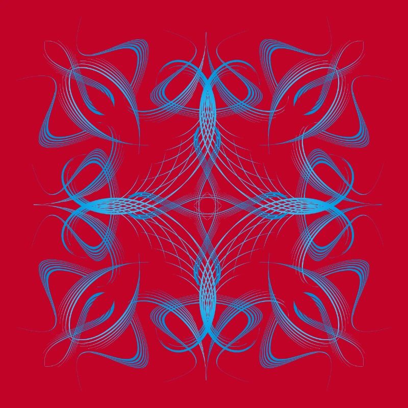 Delicate dynamic blue line pattern