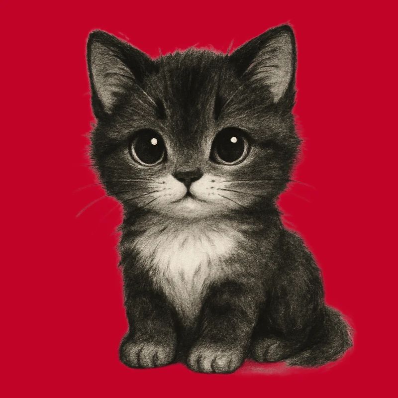 Chaton mignon dans un dessin mignon