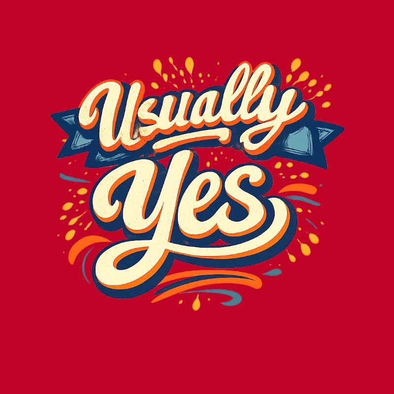Usually Yes Retro Script
