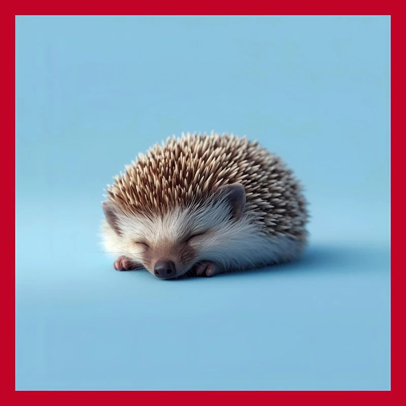 Blue Sleeping Hedgehog