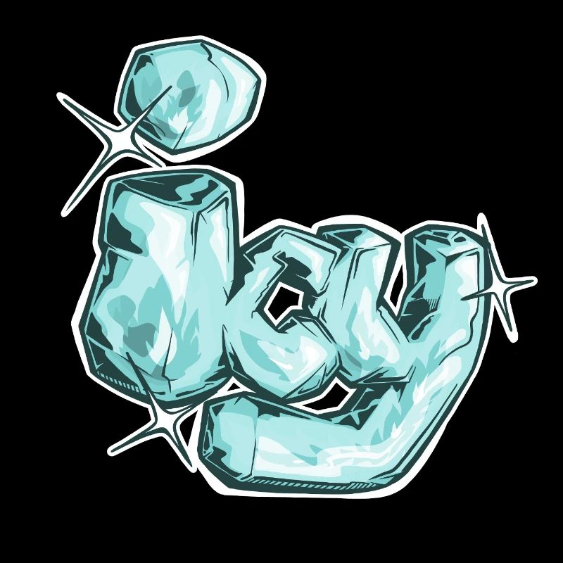 Icy, mot dessiné
