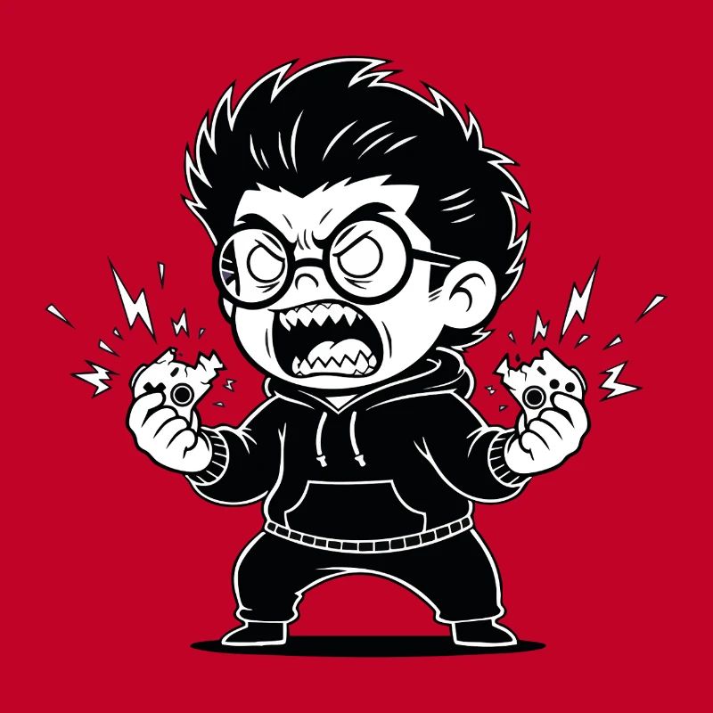 Gamer Anger Controller Zerbrochene Wut