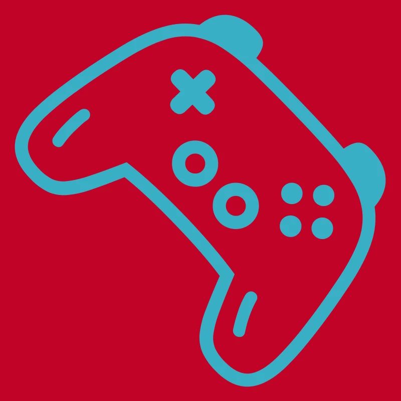 Turquoise controller silhouette