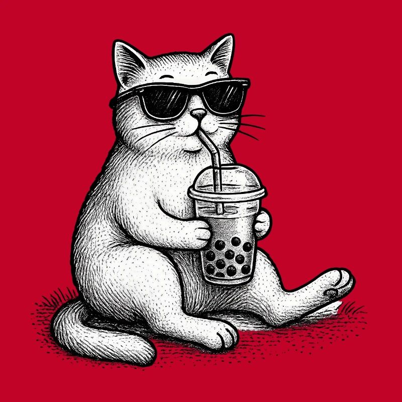 Bubble Tea Cat