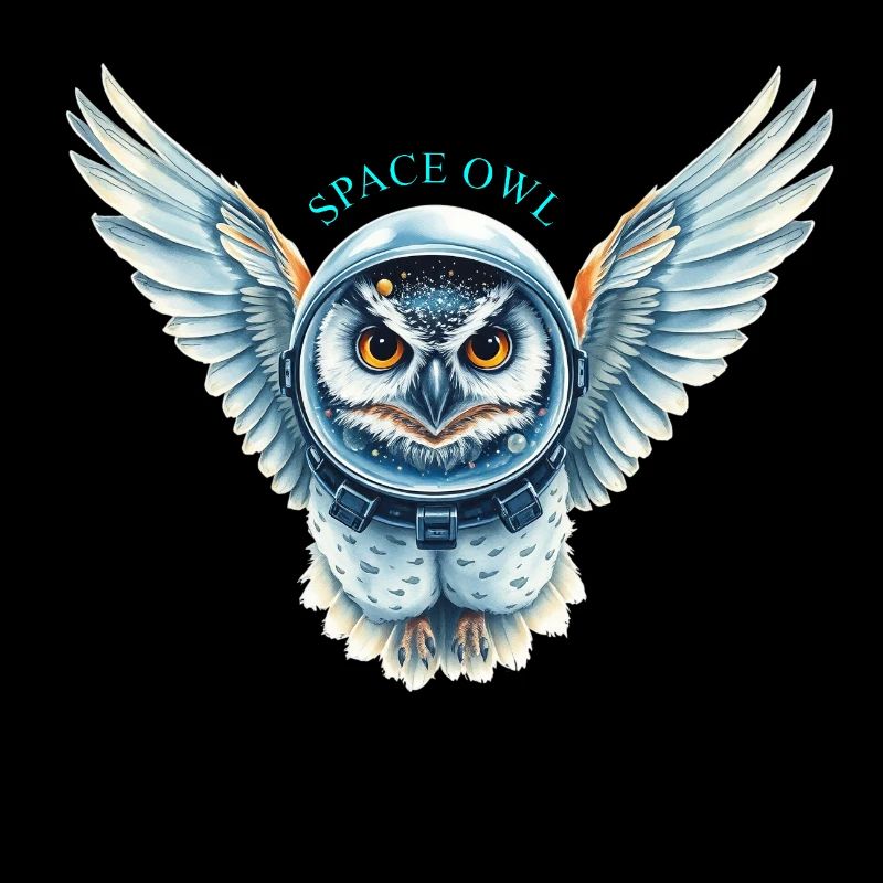 Space owl in space suit