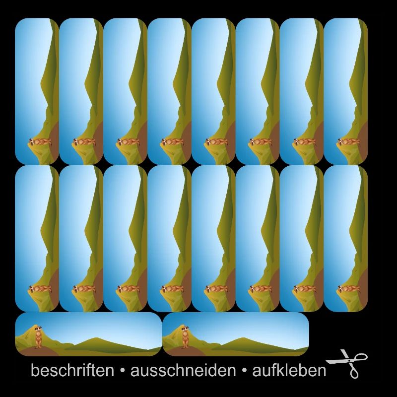 DIY Schulaufkleber Set - Erdmännchen - 18