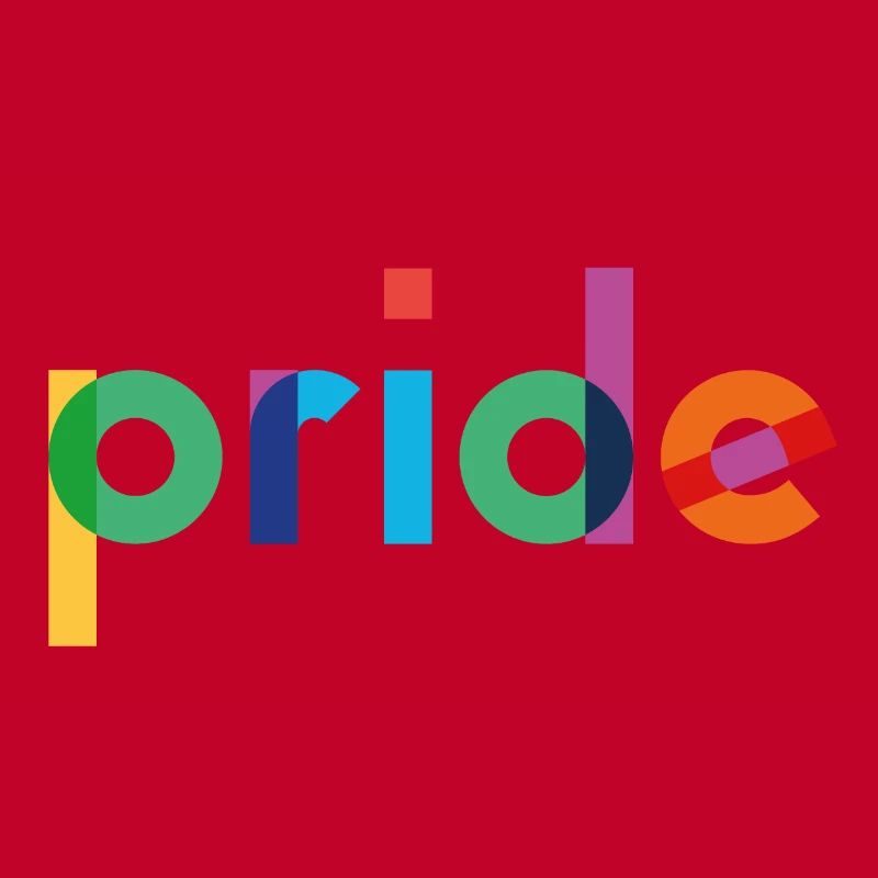 Pride - Rainbow Typography