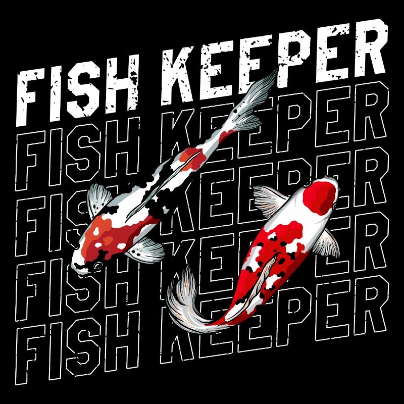 Fish Keeper Aquatic Pond Hobby Minimalist Style