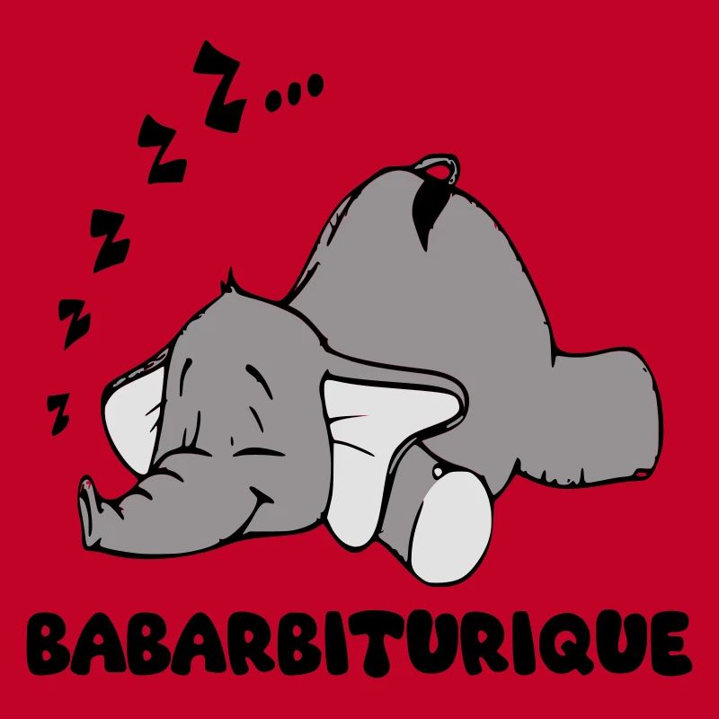 Sleeping Elephant with the title babarbituric