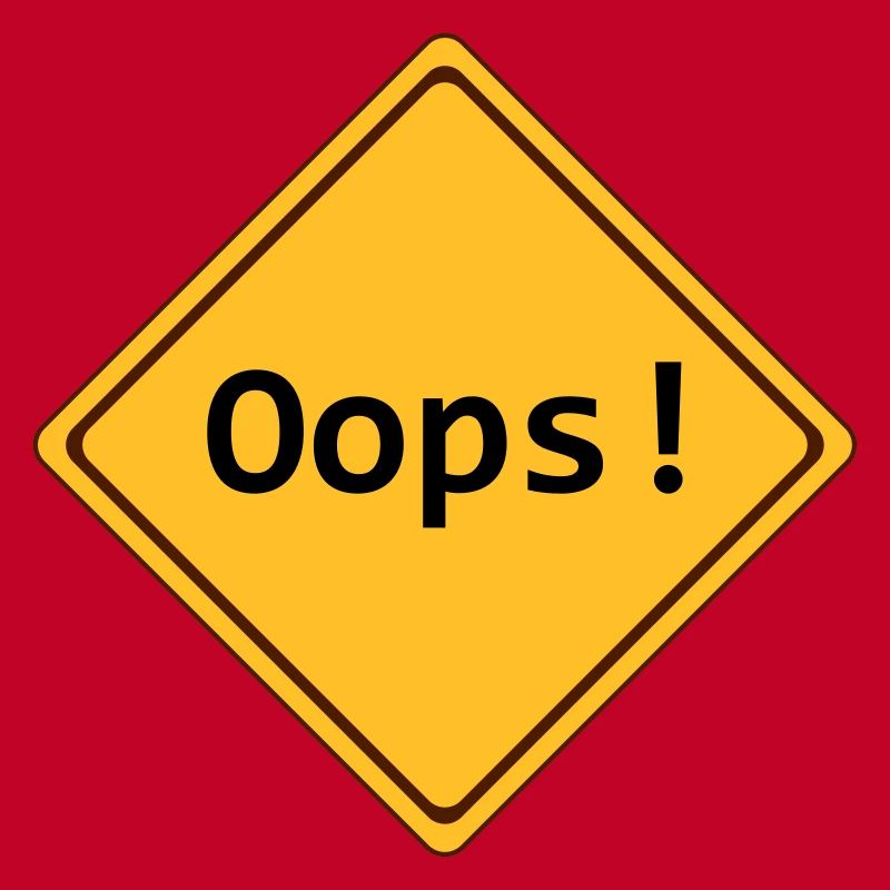 error, oops !, customizable