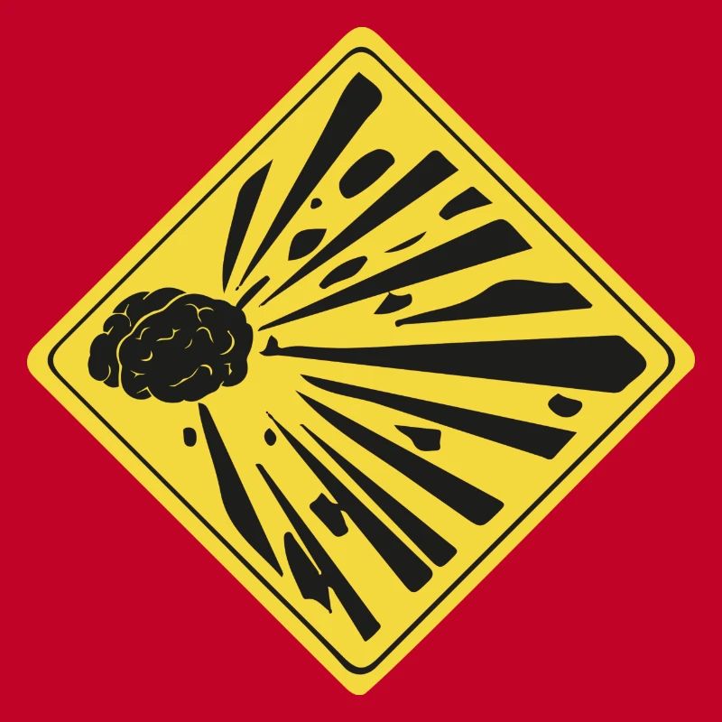 Mind Explosion Brain Brain Icon Icon Warning