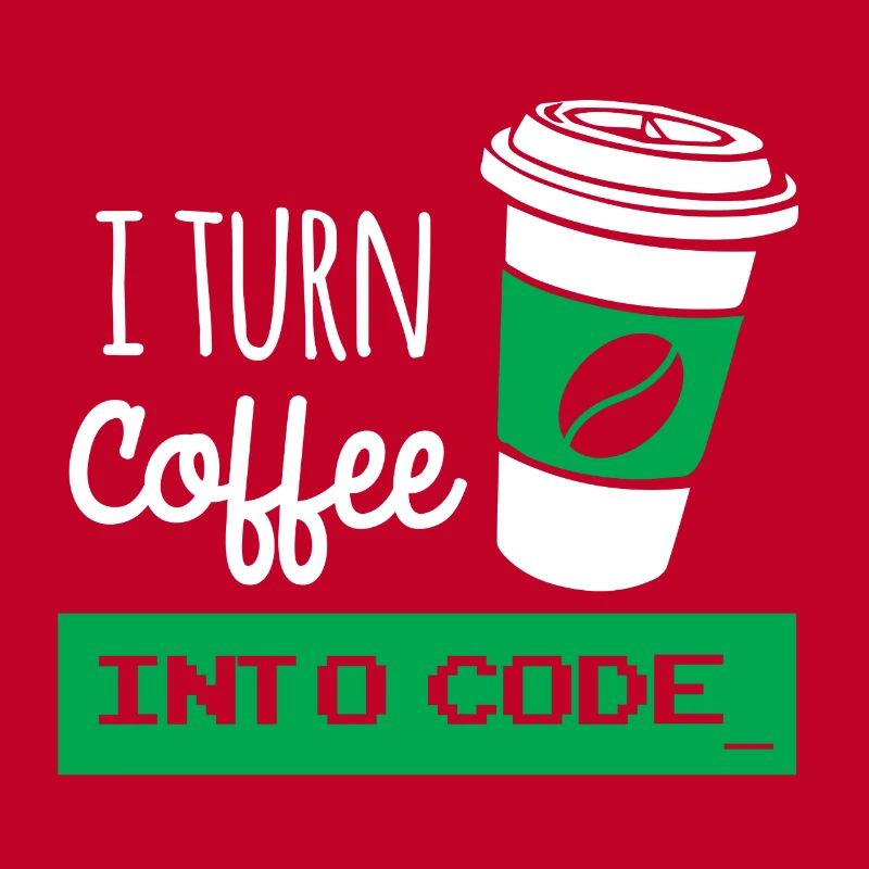 Ich drehe Kaffee in Code-Entwickler