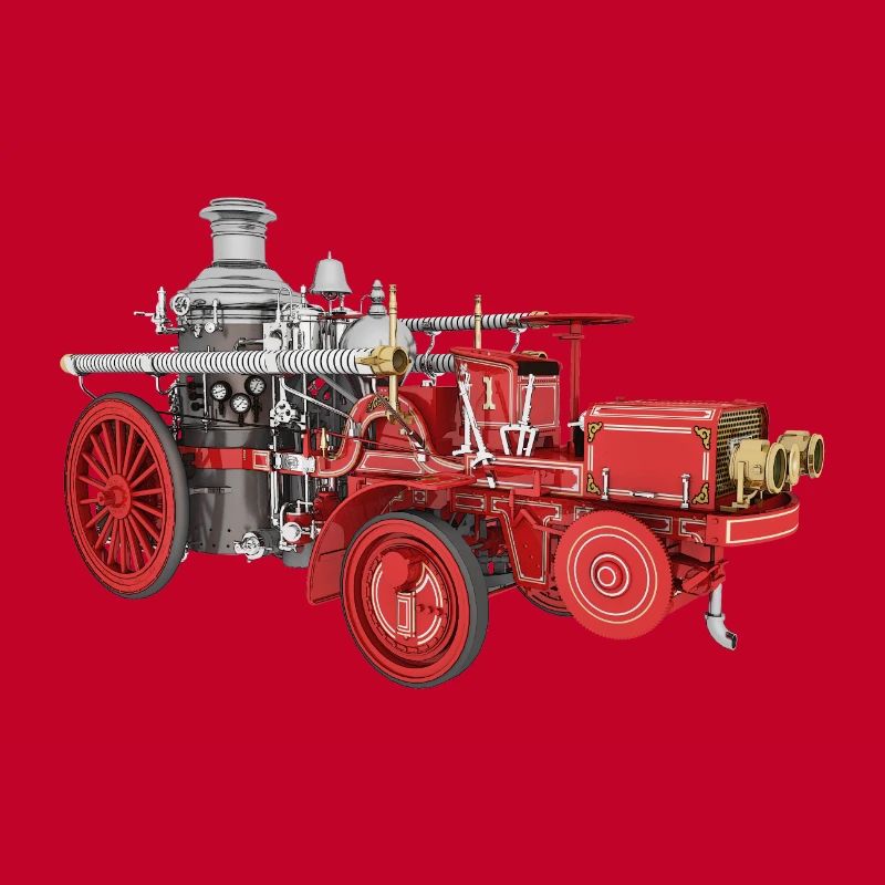 Retro fire engine, fire department