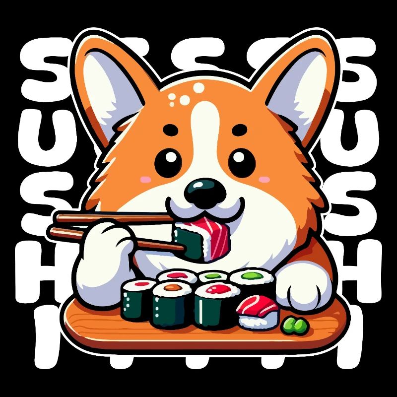 Corgi Sushi Master