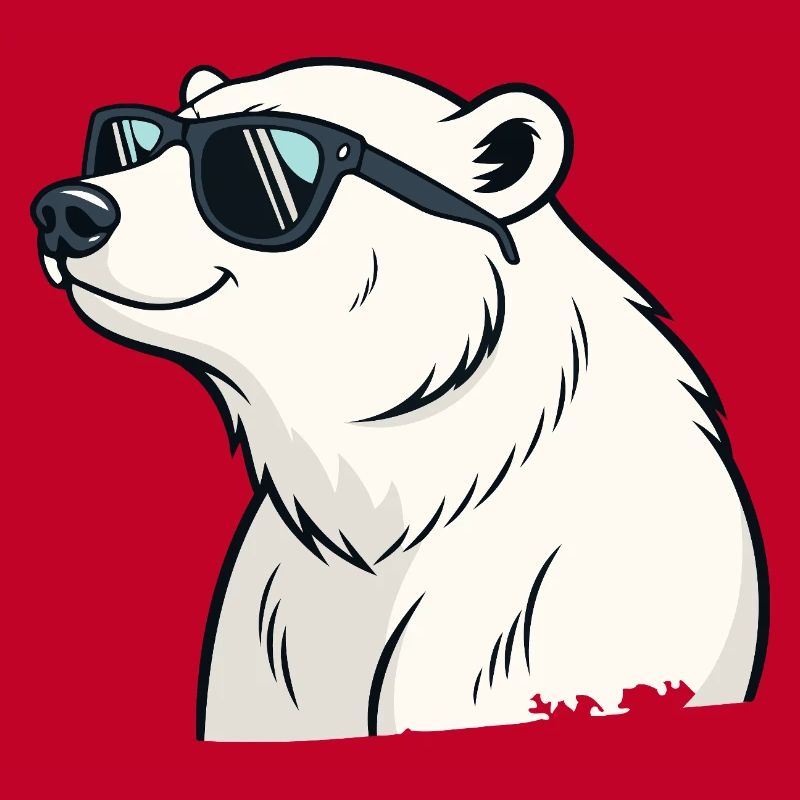 Cooler Eisbär mit Brille