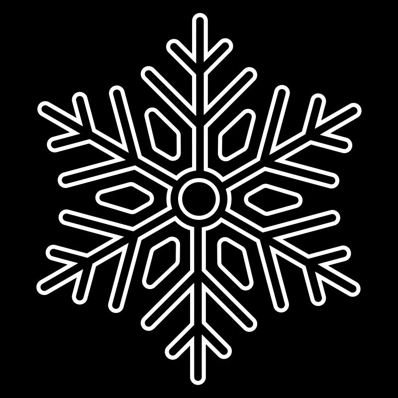 Winter: Icon Schneeflocke oder Schneekristall