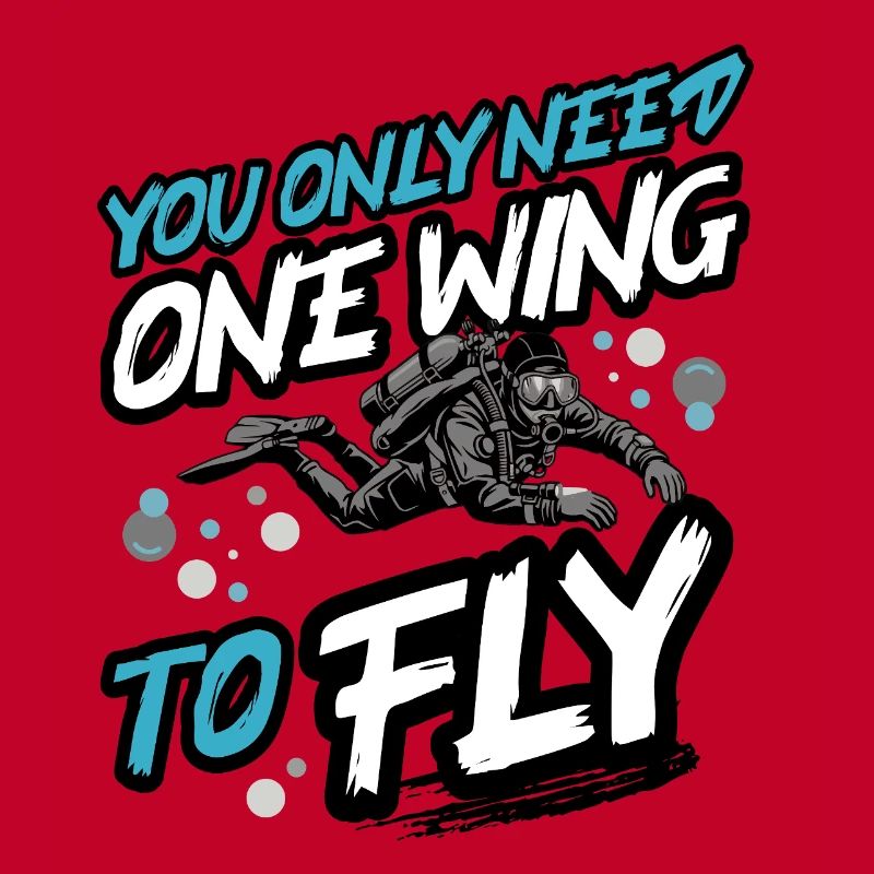 Diving One Wing To Fly – Tec & Scuba Diver Design