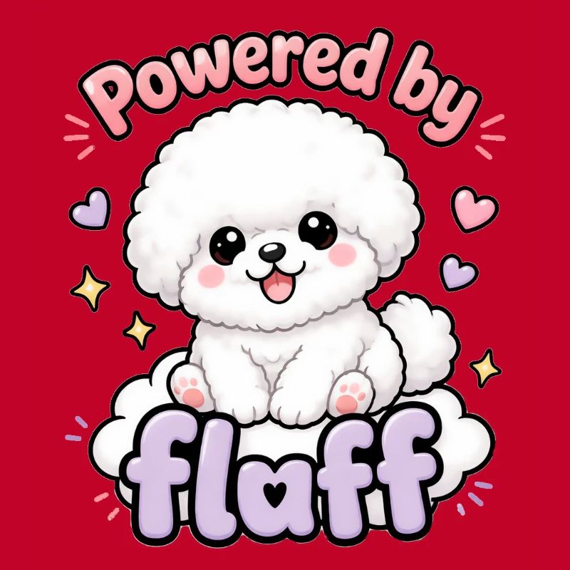 Propulsé par Fluff - un doux design de Bichon Dog
