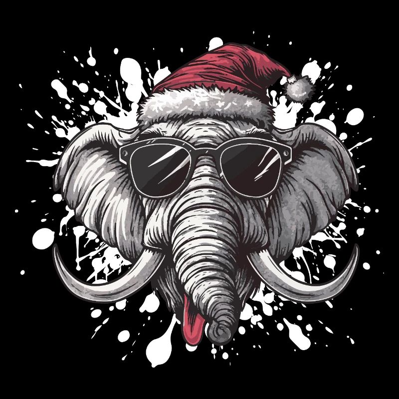 Mammoth Christmas Funny Elephant