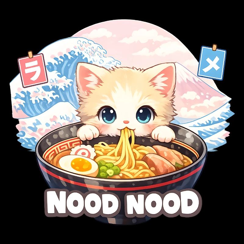 Ramen Cat Kanagawa Pastel