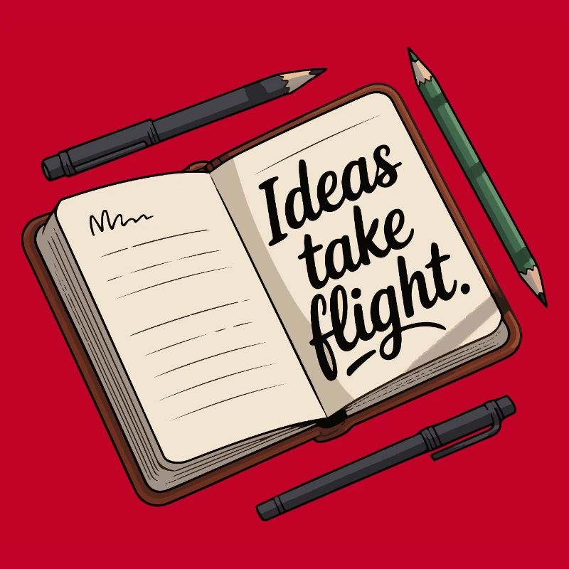 Ideas Take Flight Notebook Art