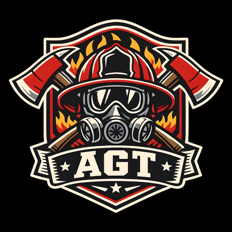 Flame helmet AGT fire brigade logo